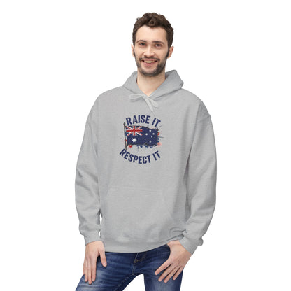 Unisex Raise It Respect It Australian Flag Hoodie