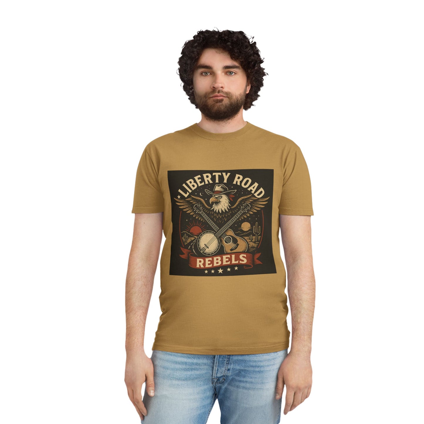 Liberty Road Rebels Vintage Americana Style Unisex Faded Tee T-Shirt