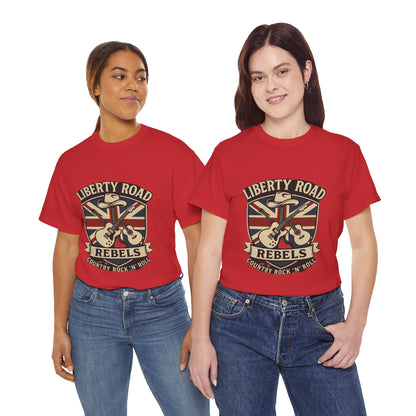 Liberty Road Rebels Britannia Rock 'n' Roll Rebels Tee Unisex Heavy Cotton T-Shirt