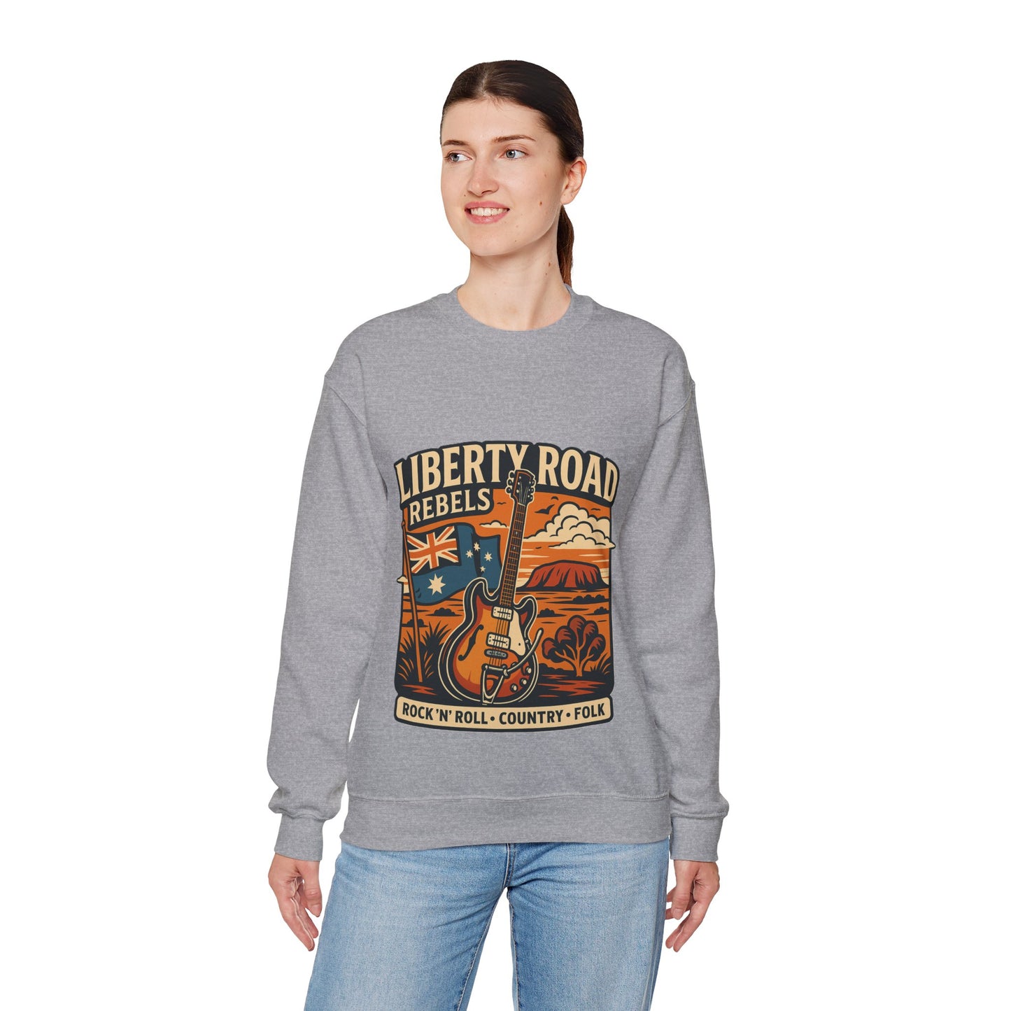 Liberty Road Rebels Australiana Cozy Crewneck Sweatshirt