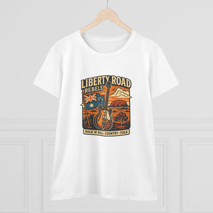 Liberty Road Rebels Vintage Australiana Women's Midweight Cotton T-Shirt