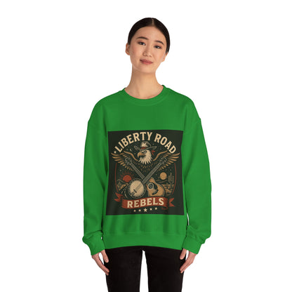 Liberty Road Rebels Vintage Americana Style Crewneck Sweatshirt