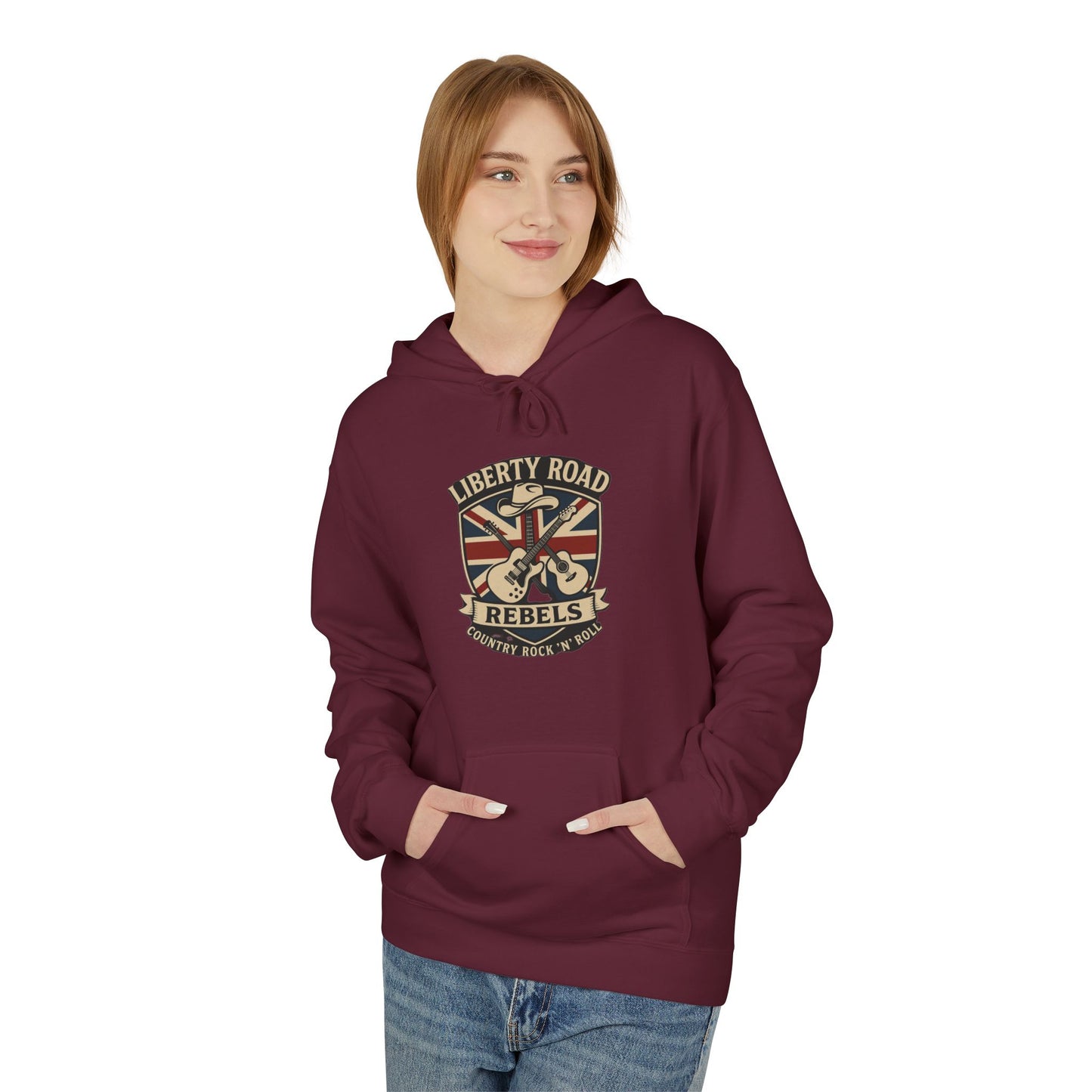 Liberty Road Rebels Britannia Fleece Hoodie Unisex Sweatshirt