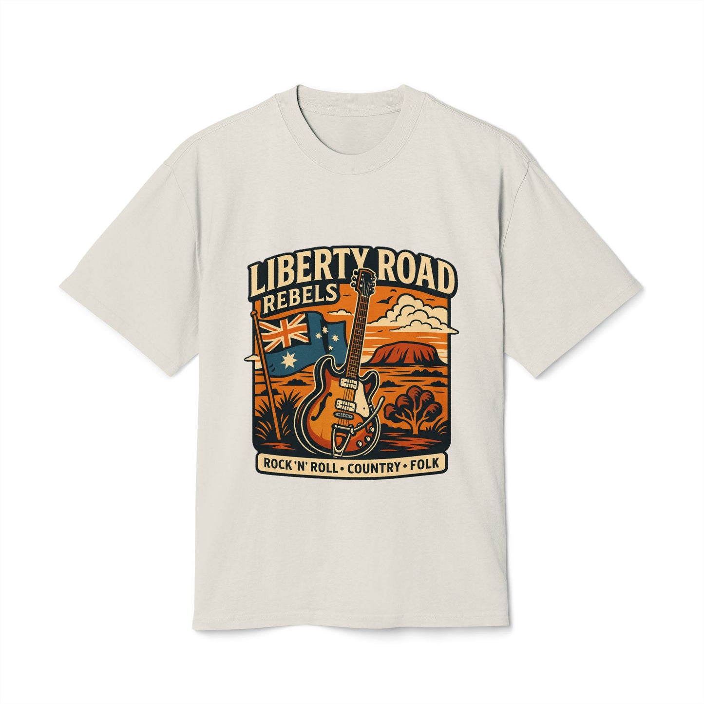 Liberty Road Rebels Australiana Vintage Tee Faded T-Shirt