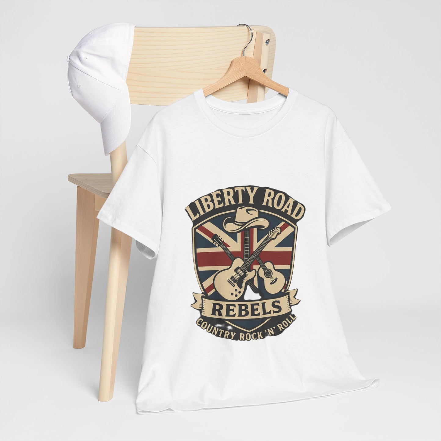 Liberty Road Rebels Britannia Rock 'n' Roll Rebels Tee Unisex Heavy Cotton T-Shirt