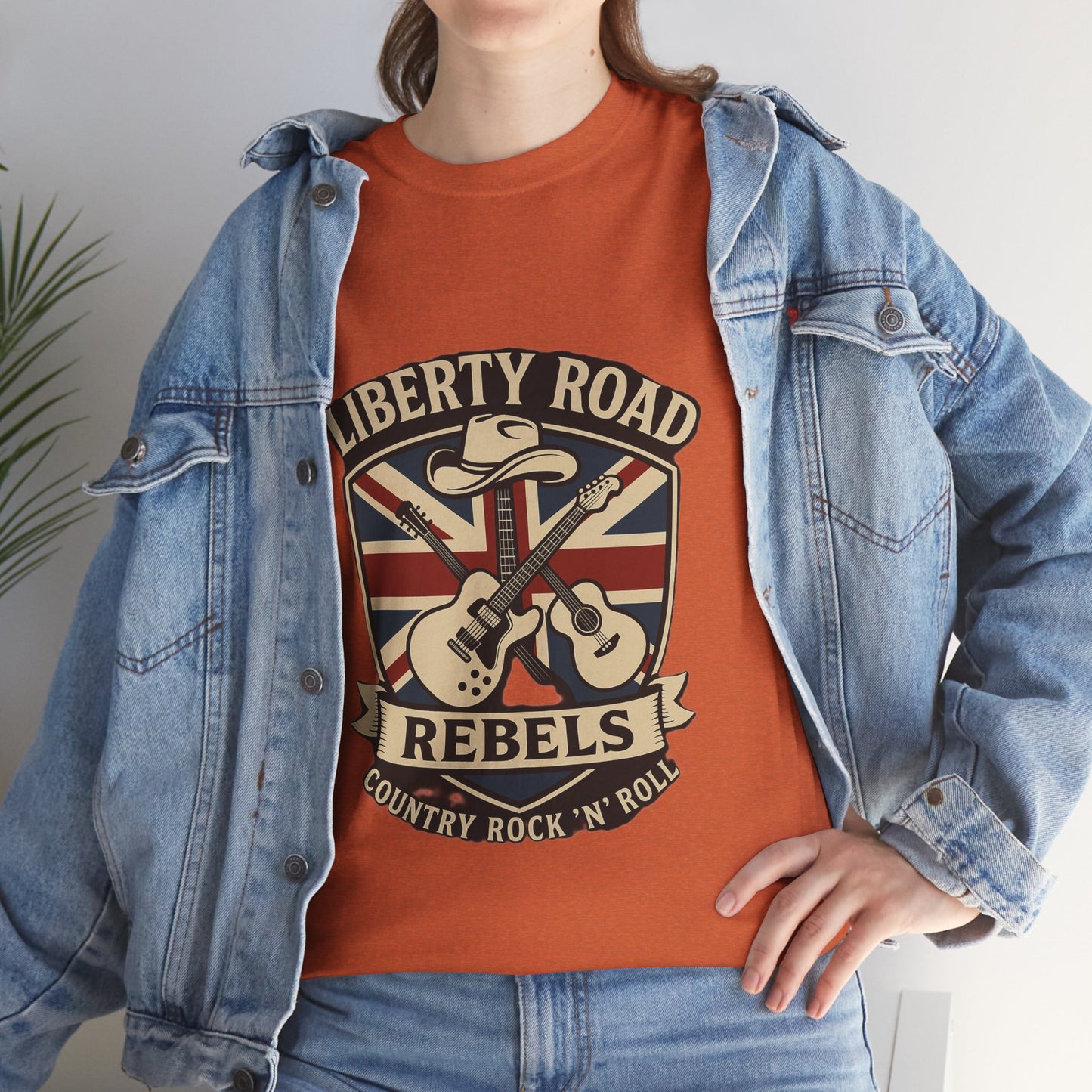 Liberty Road Rebels Britannia Rock 'n' Roll Rebels Tee Unisex Heavy Cotton T-Shirt