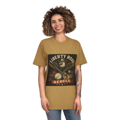 Liberty Road Rebels Vintage Americana Style Unisex Faded Tee T-Shirt