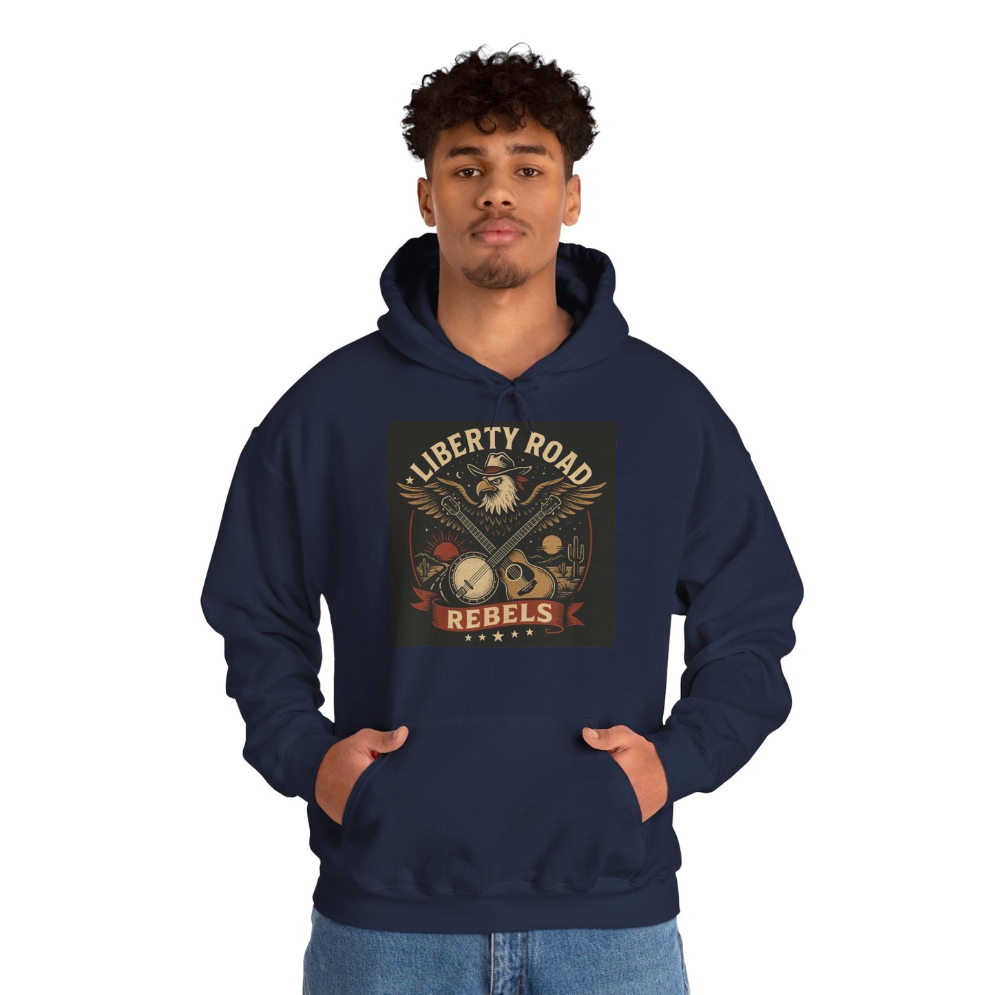 Liberty Road Rebels Vintage Americana Style Sweatshirt Unisex Hoodie