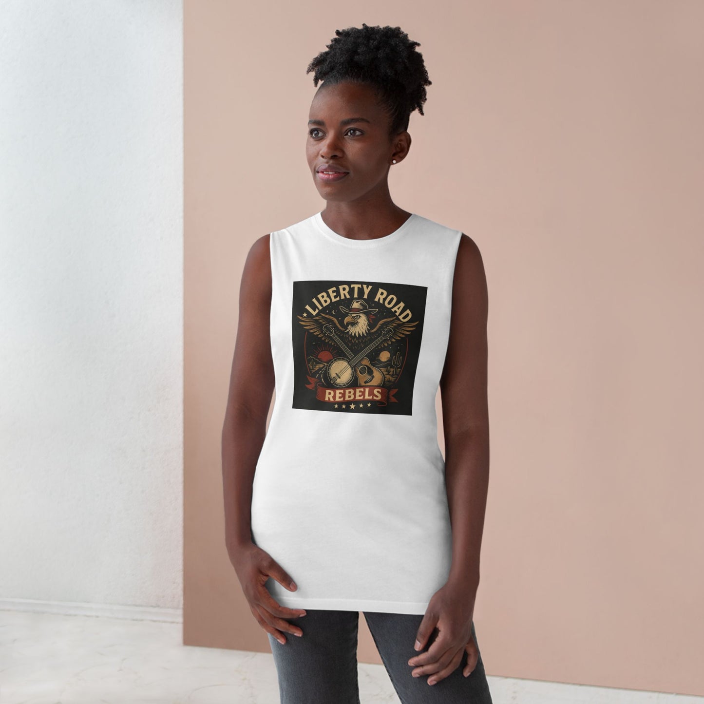 Liberty Road Rebels Vintage Americana Style Unisex Tank Top Singlet