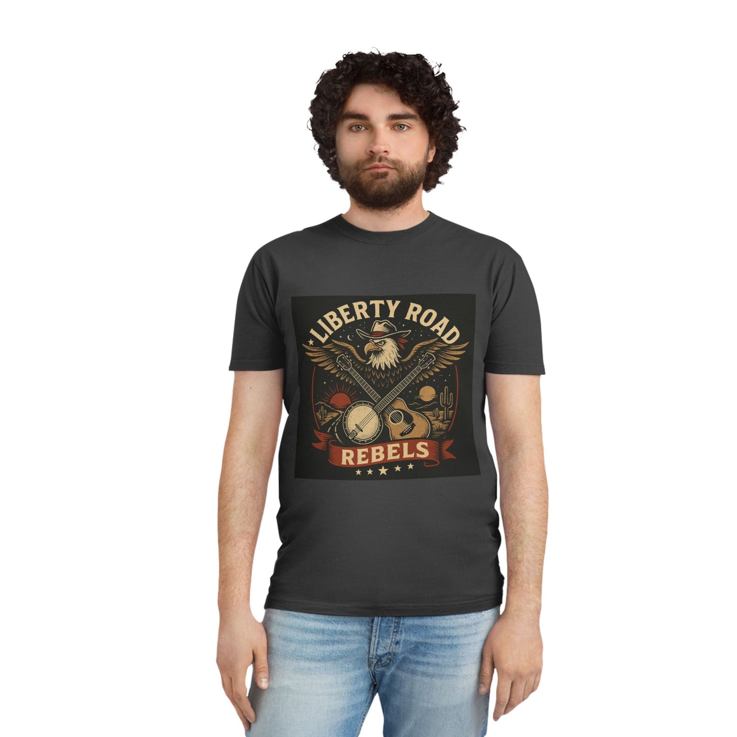 Liberty Road Rebels Vintage Americana Style Unisex Faded Tee T-Shirt