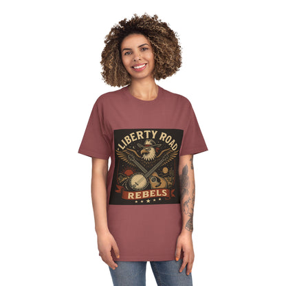 Liberty Road Rebels Vintage Americana Style Unisex Faded Tee T-Shirt