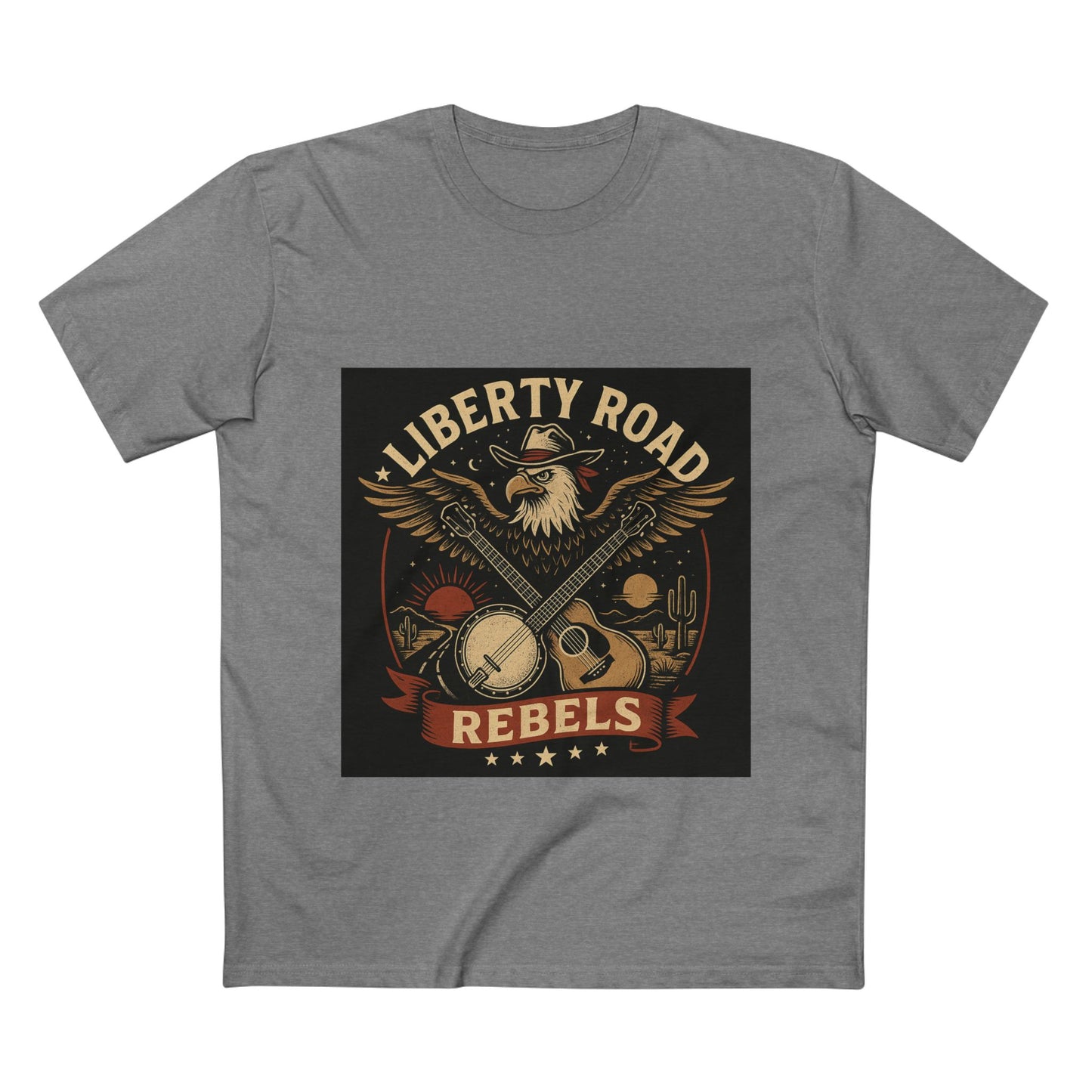 Liberty Road Rebels Vintage Americana Style Tee T-Shirt