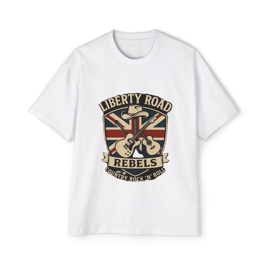 Liberty Road Rebels Britannia Rock n' Roll Oversized Men's Tee T-Shirt