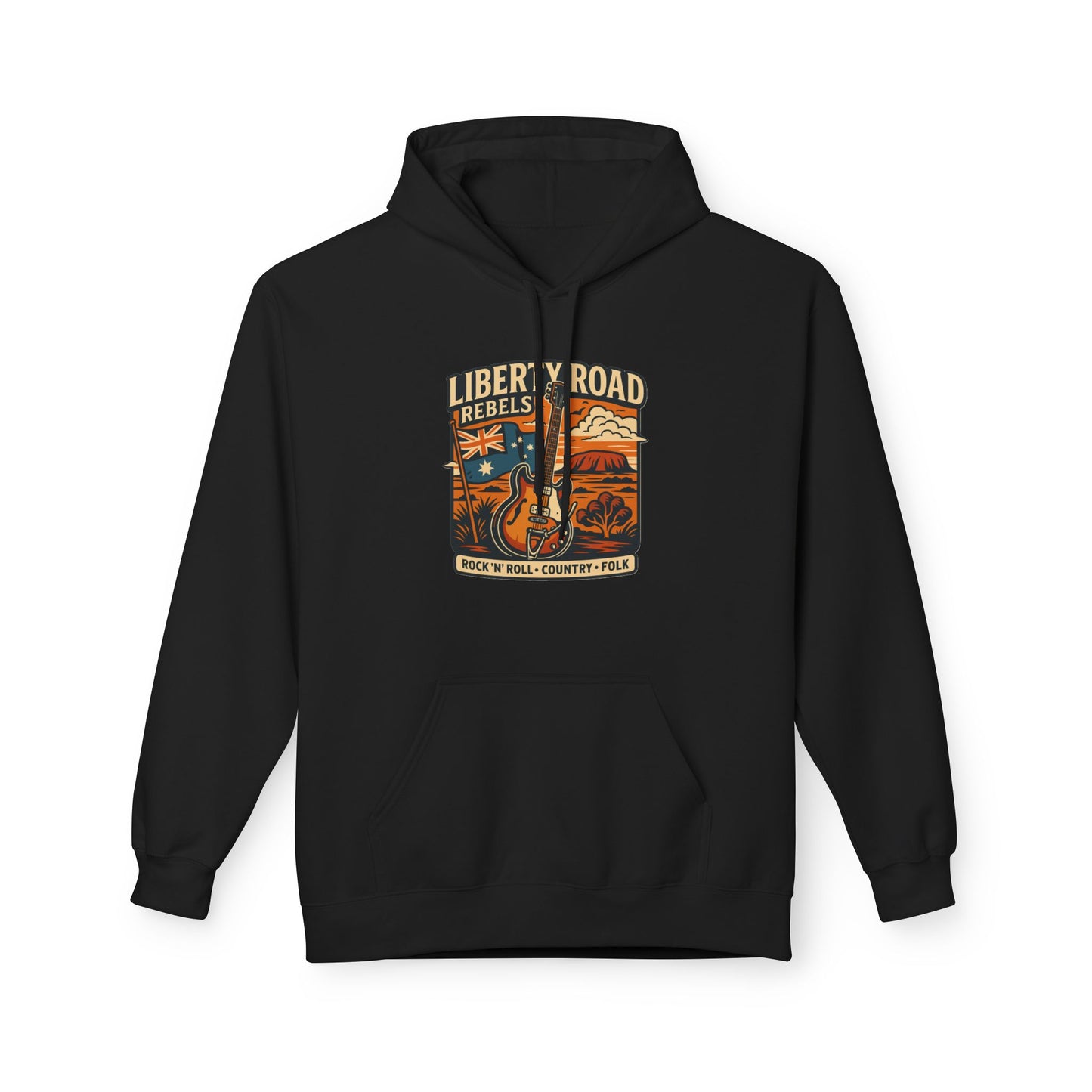 Liberty Road Rebels Vintage-Inspired Australiana Hoodie Cozy Sweatshirt