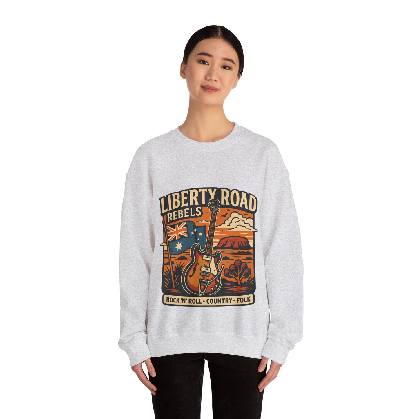 Liberty Road Rebels Australiana Cozy Crewneck Sweatshirt