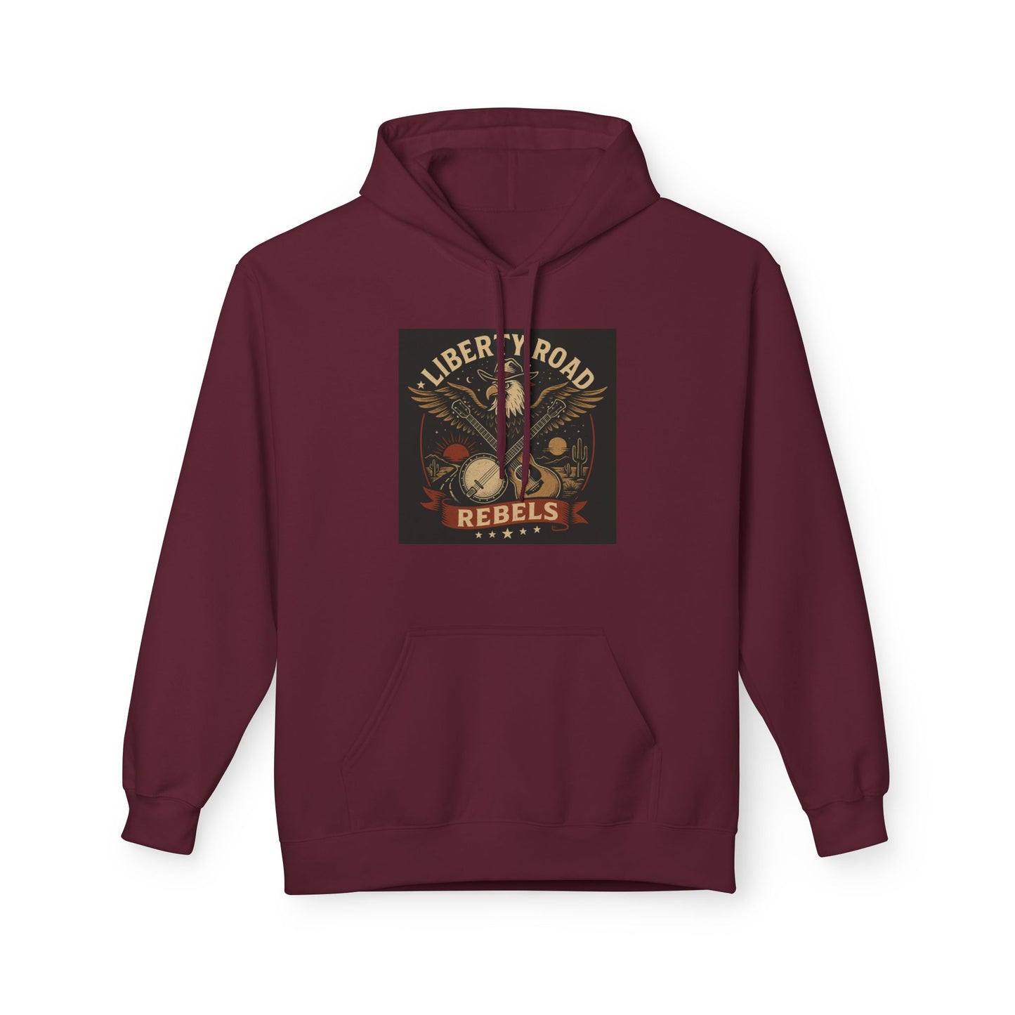 Liberty Road Rebels Vintage Americana Style Soft Fleece Hoodie