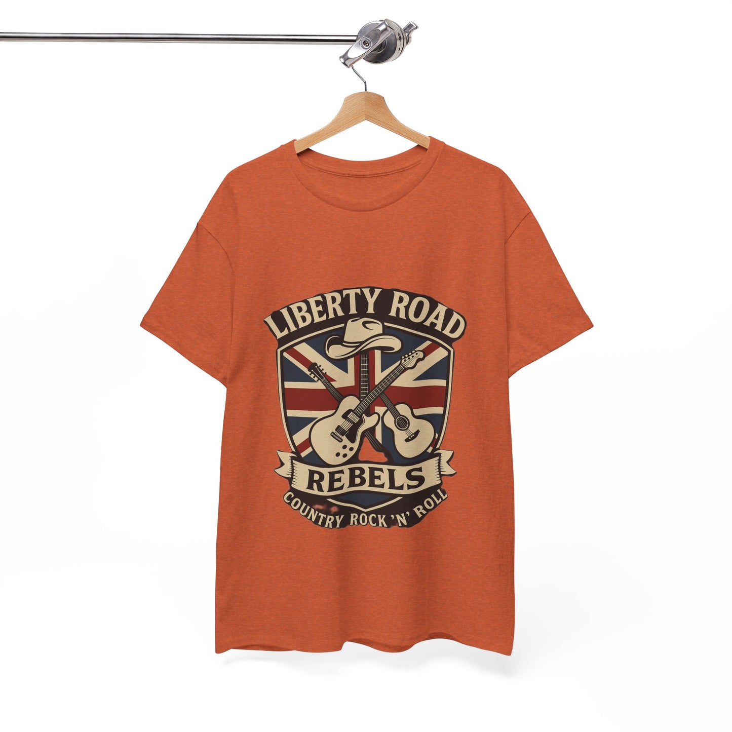 Liberty Road Rebels Britannia Rock 'n' Roll Rebels Tee Unisex Heavy Cotton T-Shirt