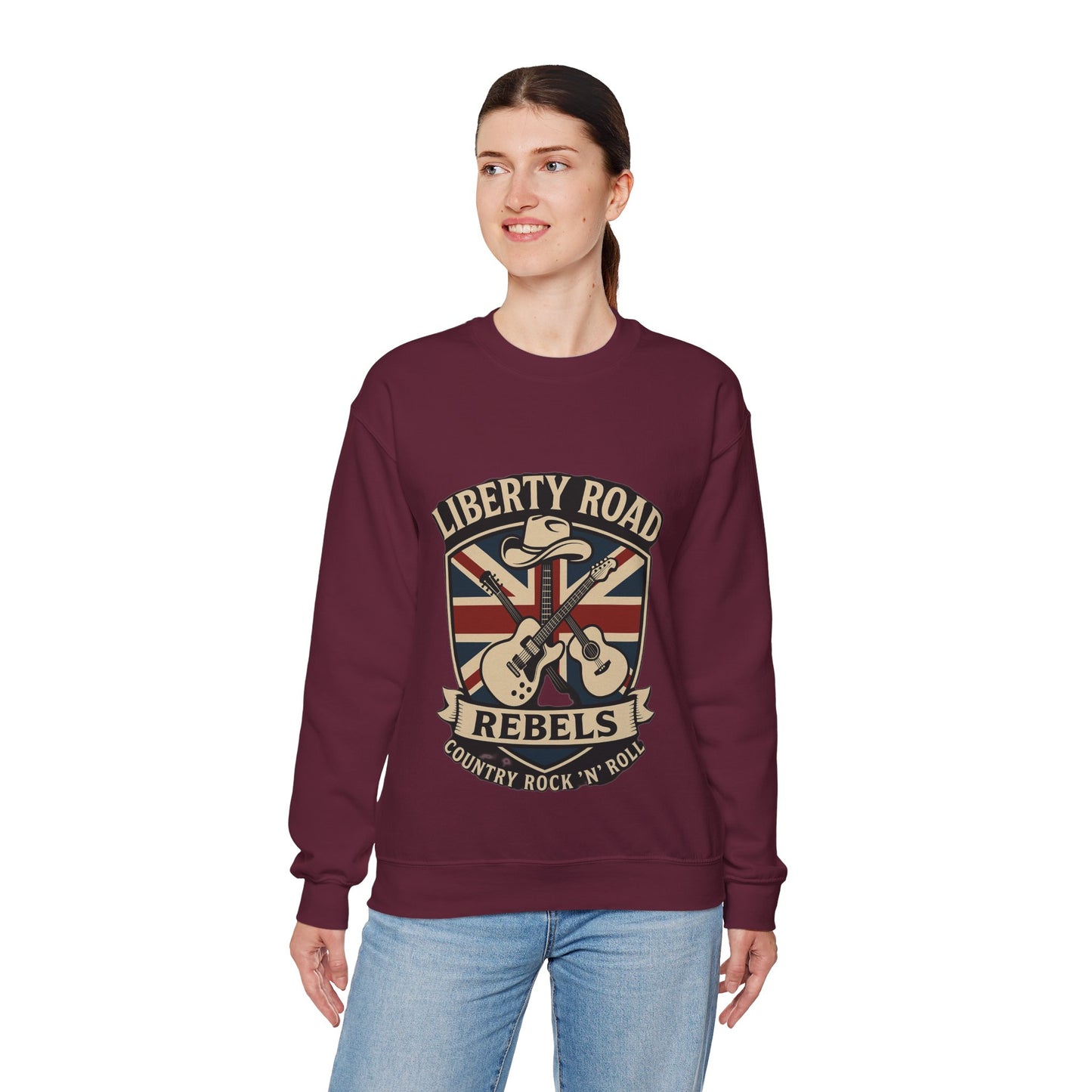 Liberty Road Rebels Britannia Sweatshirt Unisex Crewneck Longsleeve T-Shirt