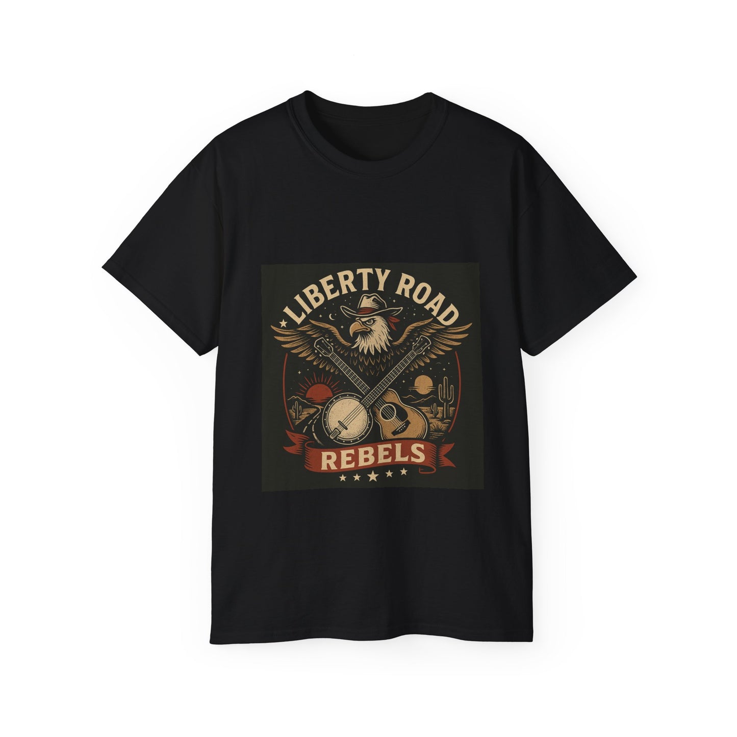 Liberty Road Rebels Vintage Americana Style Unisex Tee T-Shirt