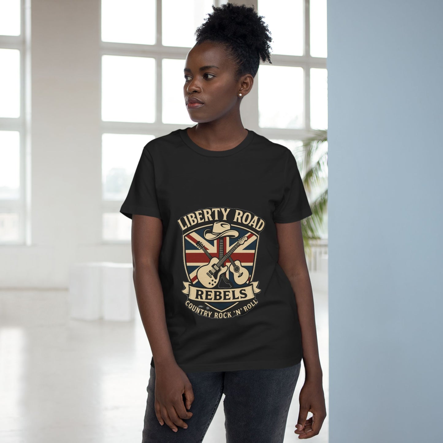 Liberty Road Rebels Britannia Rock 'n' Roll Tee Women's Graphic T-Shirt