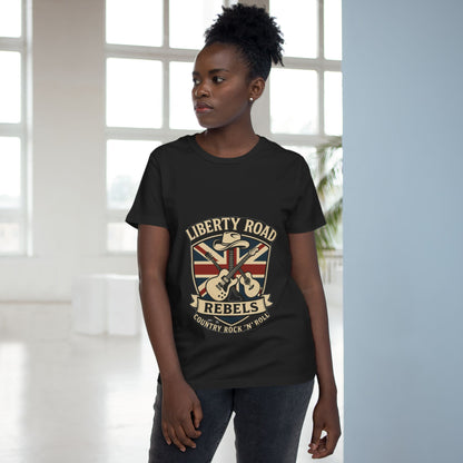 Liberty Road Rebels Britannia Rock 'n' Roll Tee Women's Graphic T-Shirt
