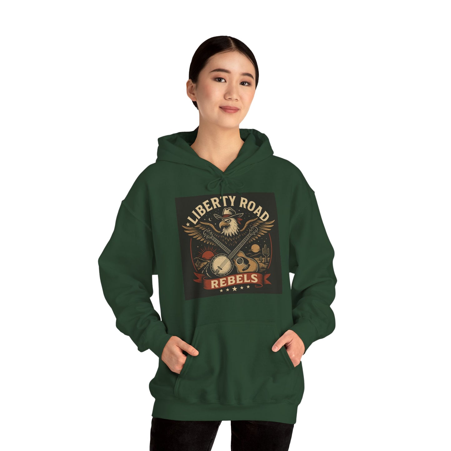Liberty Road Rebels Vintage Americana Style Sweatshirt Unisex Hoodie