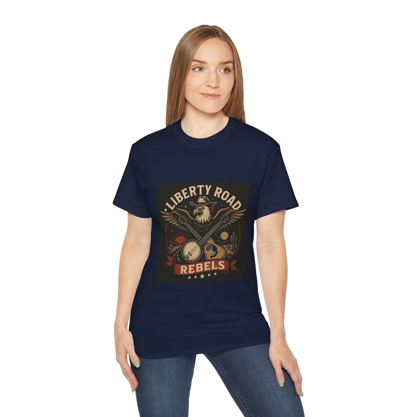 Liberty Road Rebels Vintage Americana Style Unisex Tee T-Shirt