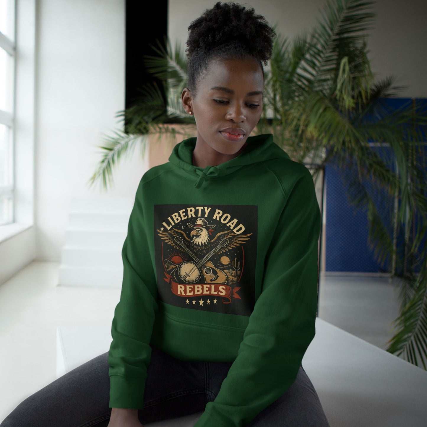 Liberty Road Rebels Vintage Americana Style Hoodie Unisex Sweatshirt