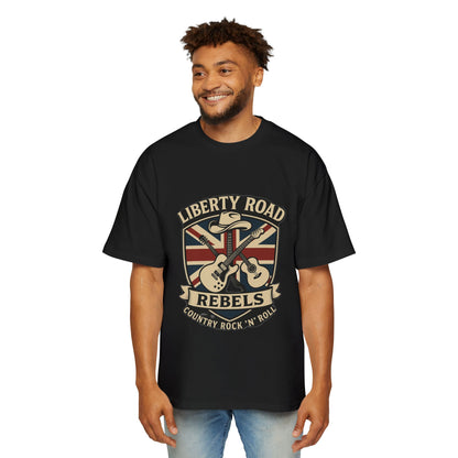 Liberty Road Rebels Britannia Rock n' Roll Oversized Men's Tee T-Shirt