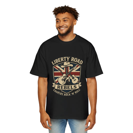Liberty Road Rebels Britannia Rock n' Roll Oversized Men's Tee T-Shirt