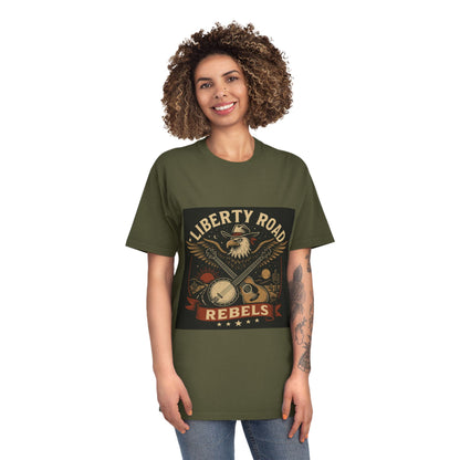 Liberty Road Rebels Vintage Americana Style Unisex Faded Tee T-Shirt