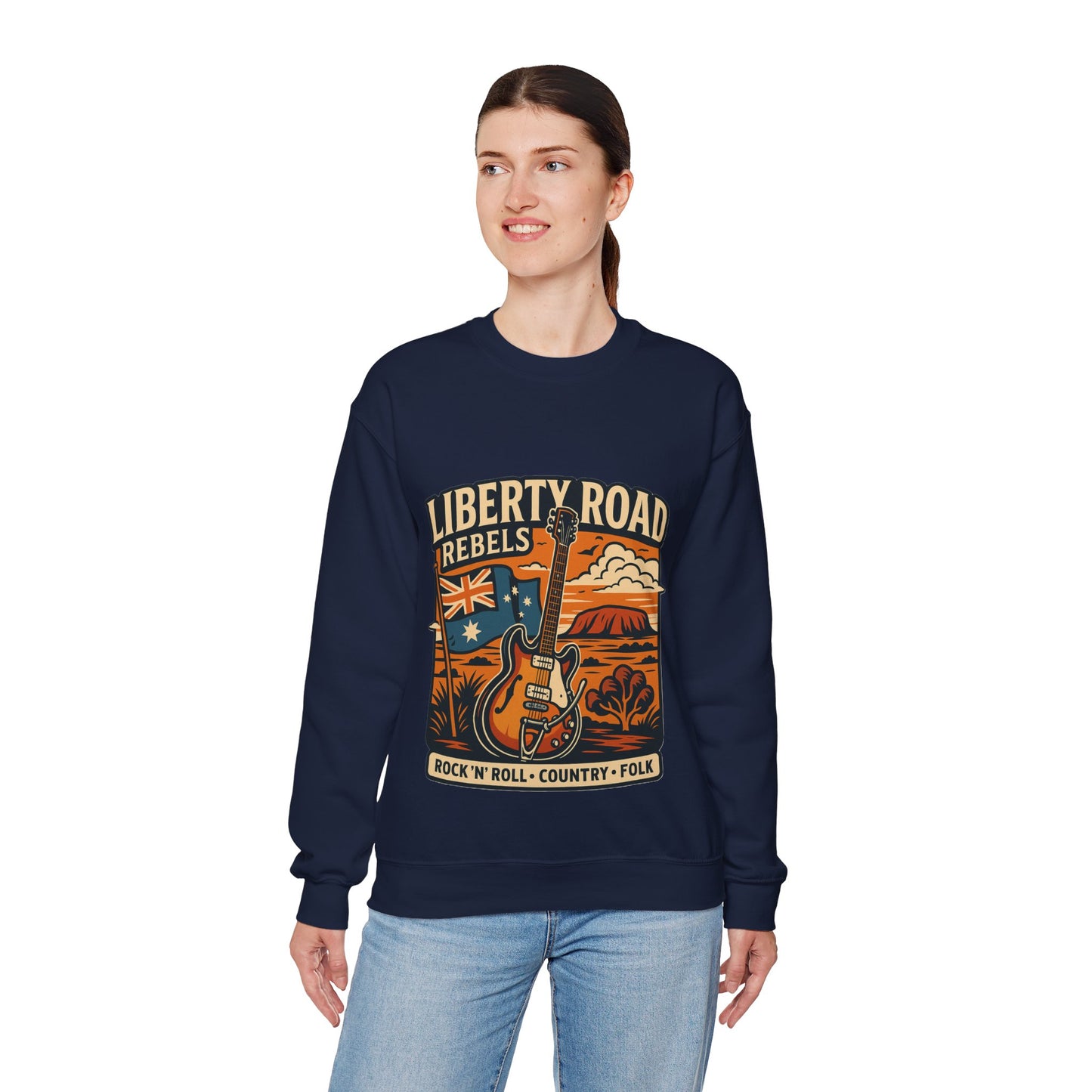 Liberty Road Rebels Australiana Cozy Crewneck Sweatshirt