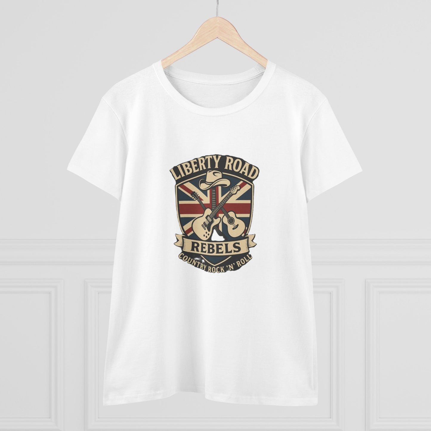 Liberty Road Rebels Britannia Women's Tee Vintage Style Cotton T-Shirt