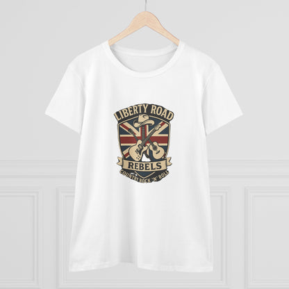 Liberty Road Rebels Britannia Women's Tee Vintage Style Cotton T-Shirt