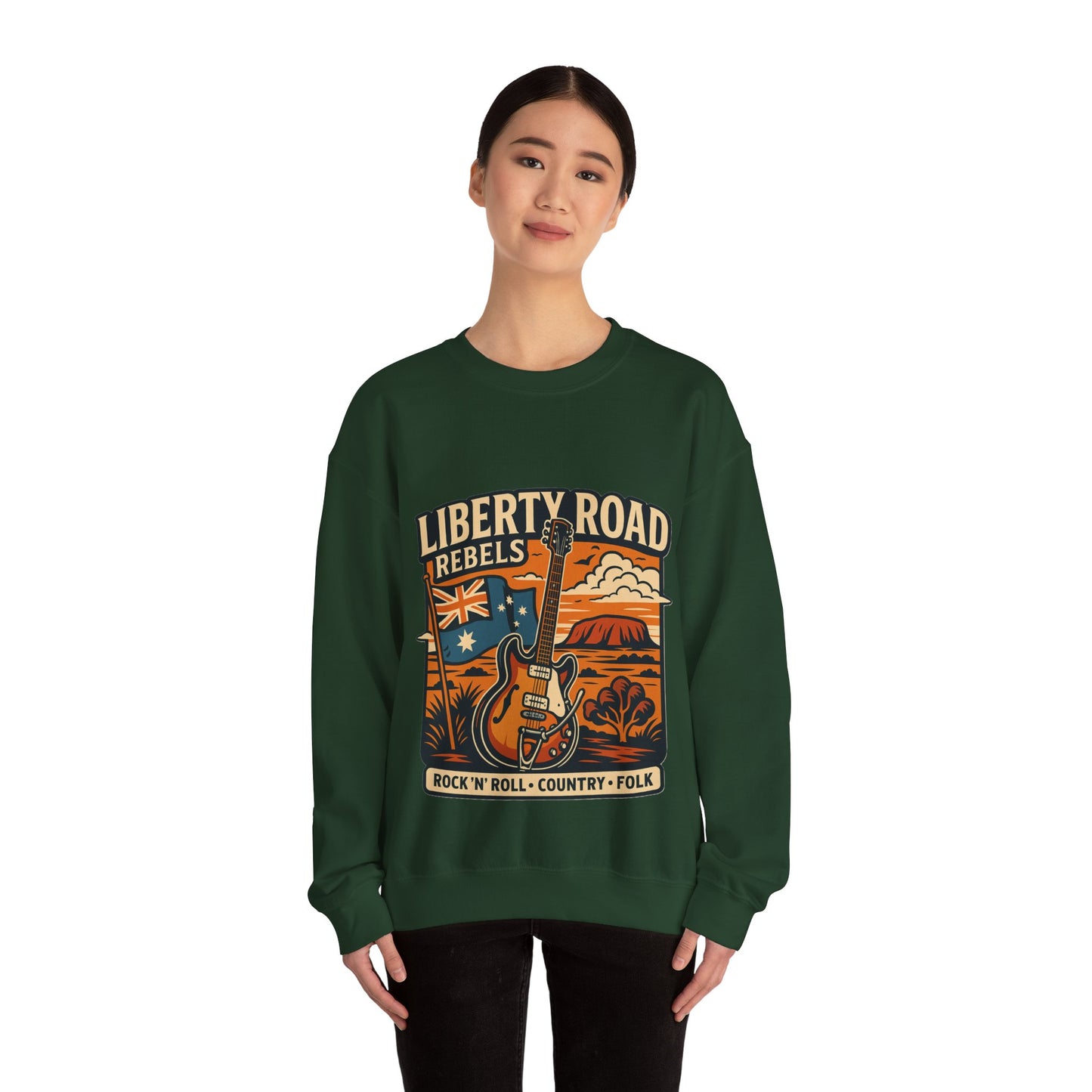 Liberty Road Rebels Australiana Cozy Crewneck Sweatshirt