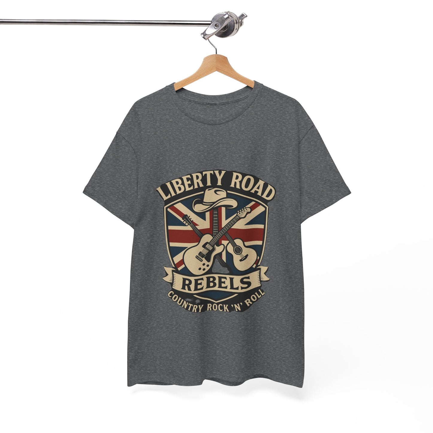 Liberty Road Rebels Britannia Rock 'n' Roll Rebels Tee Unisex Heavy Cotton T-Shirt