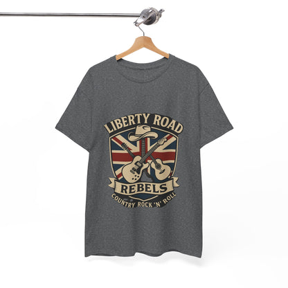 Liberty Road Rebels Britannia Rock 'n' Roll Rebels Tee Unisex Heavy Cotton T-Shirt