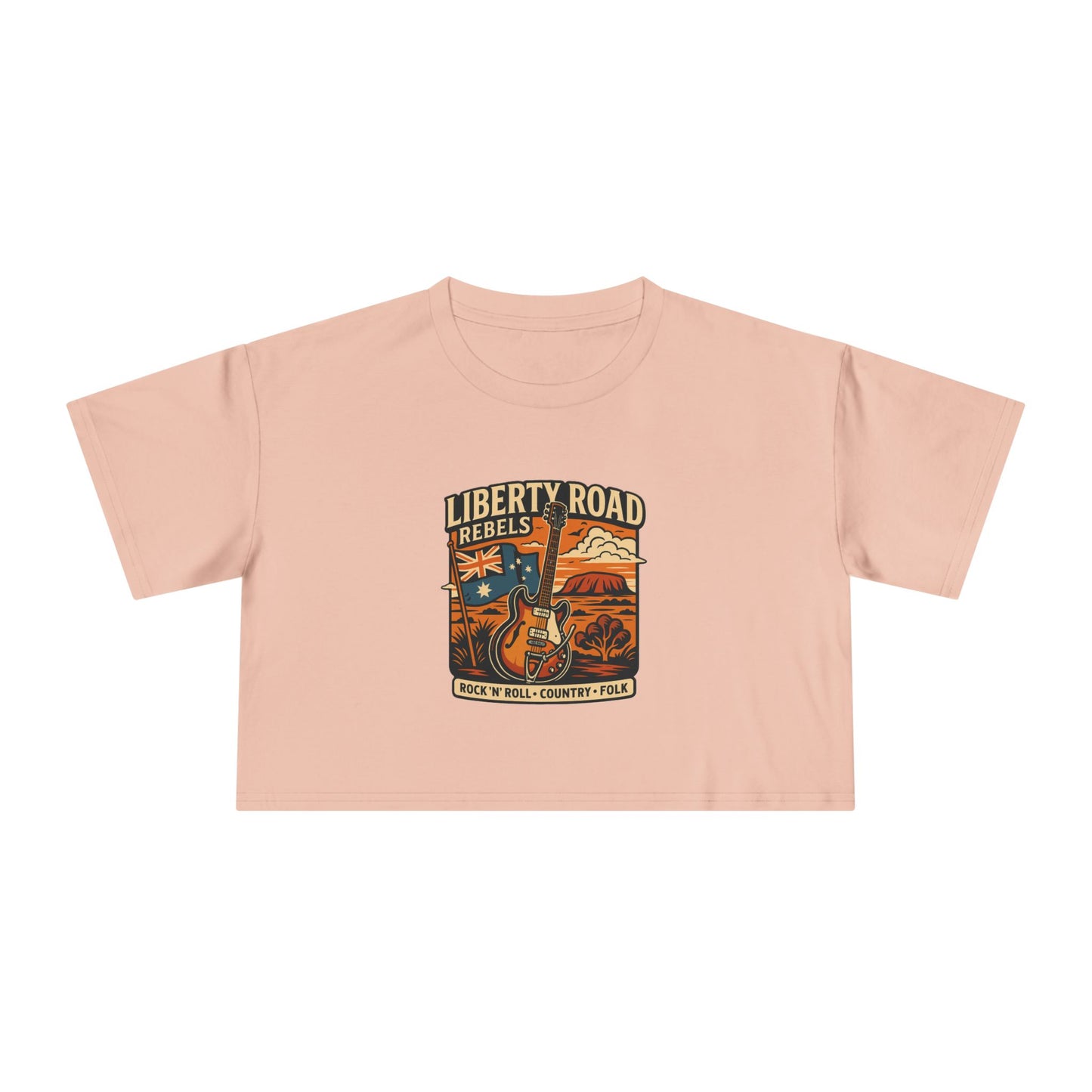 Liberty Road Rebels Boho Women's Crop Tee T-Shirt