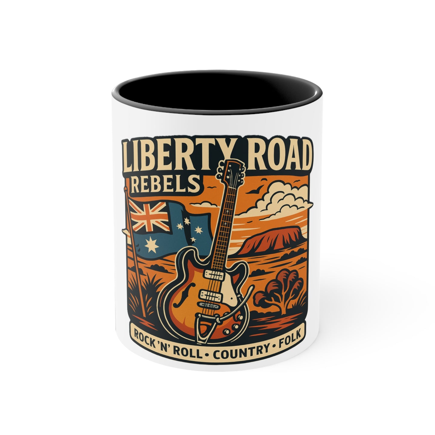 Liberty Road Rebels Australiana Colorful Accent Coffee Mug