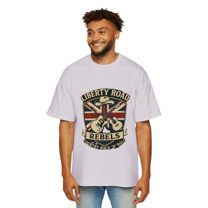 Liberty Road Rebels Britannia Rock n' Roll Oversized Men's Tee T-Shirt