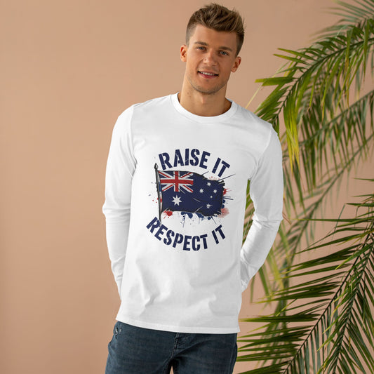 Raise It Respect It Australian Pride Longsleeve Tee Sweatshirt