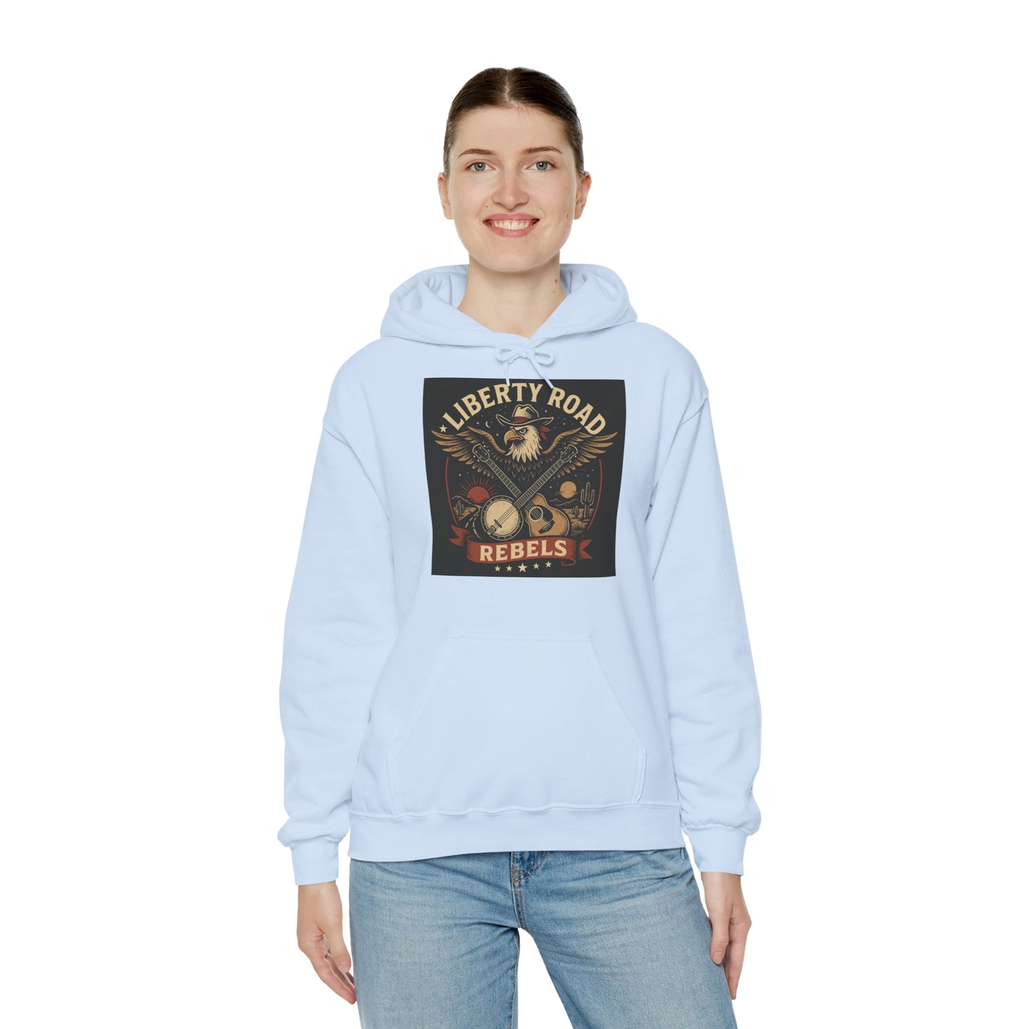 Liberty Road Rebels Vintage Americana Style Sweatshirt Unisex Hoodie