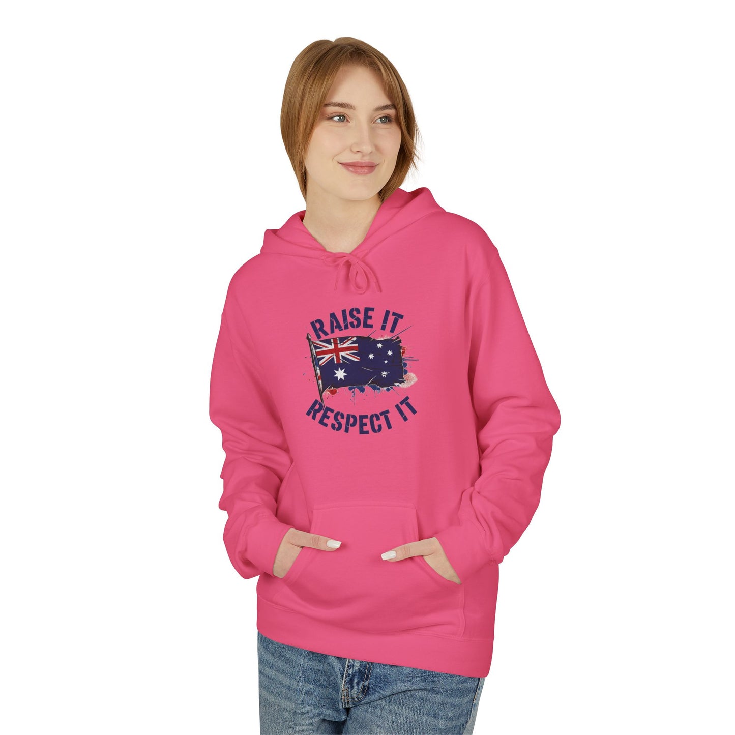 Unisex Raise It Respect It Australian Flag Hoodie