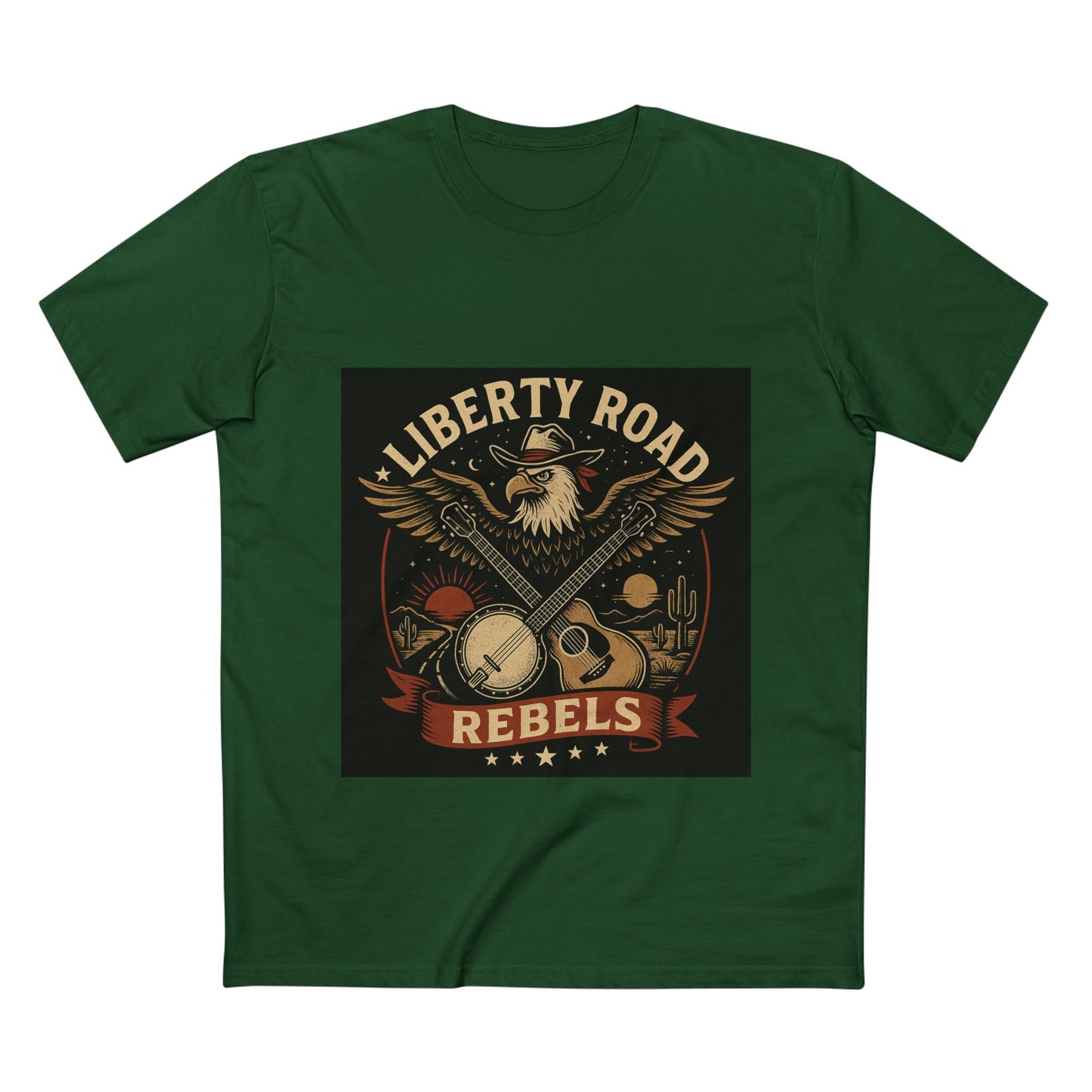 Liberty Road Rebels Vintage Americana Style Tee T-Shirt