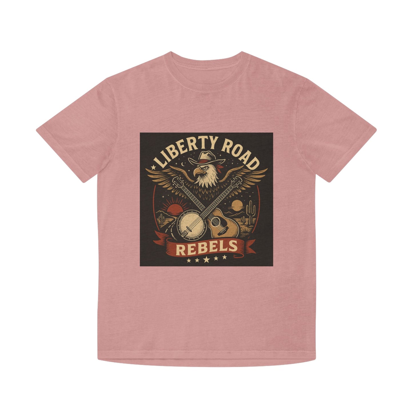 Liberty Road Rebels Vintage Americana Style Unisex Faded Tee T-Shirt