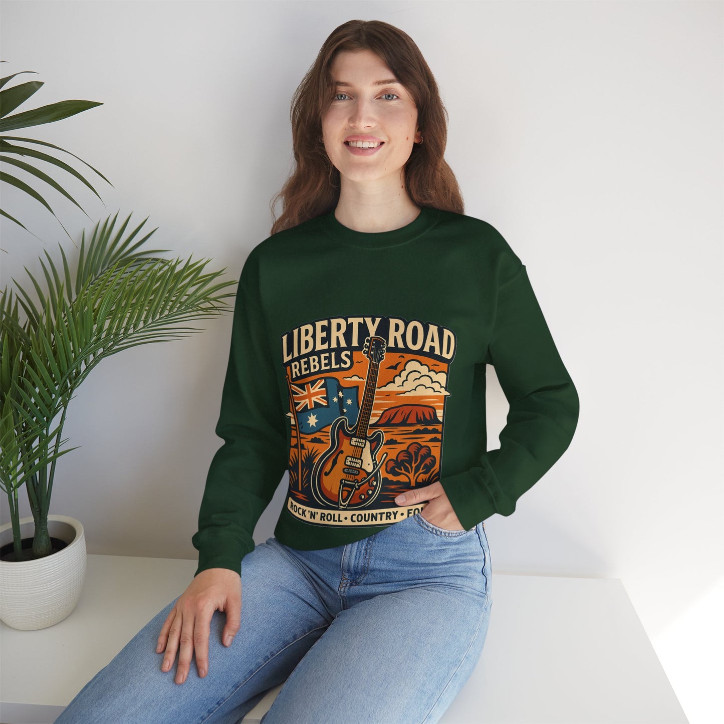 Liberty Road Rebels Australiana Cozy Crewneck Sweatshirt