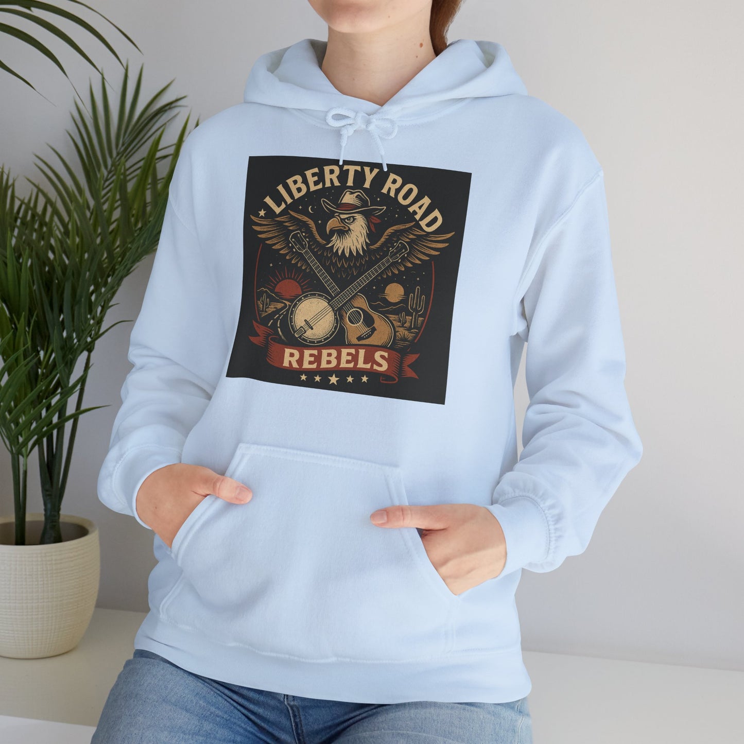 Liberty Road Rebels Vintage Americana Style Sweatshirt Unisex Hoodie