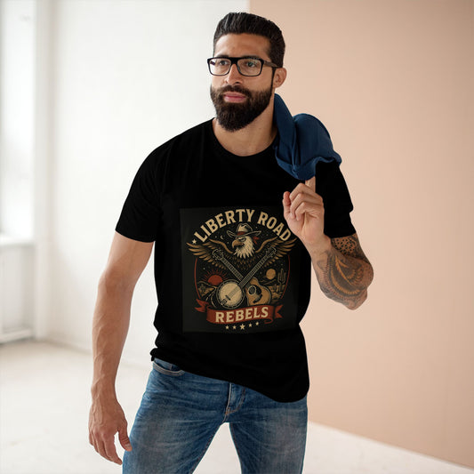 Liberty Road Rebels Vintage Americana Style Tee T-Shirt