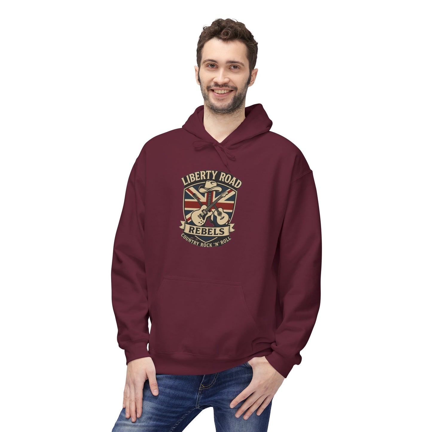 Liberty Road Rebels Britannia Fleece Hoodie Unisex Sweatshirt