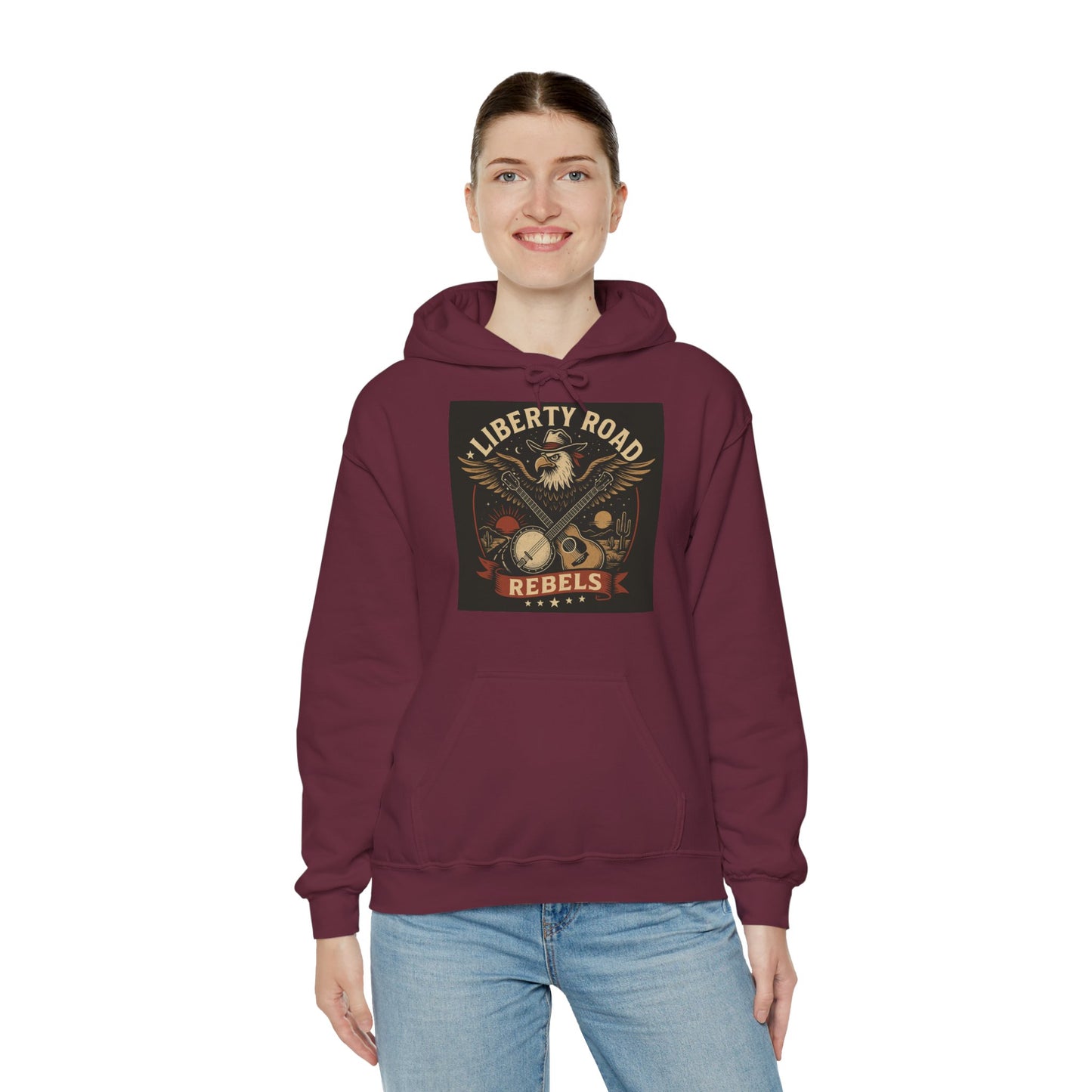 Liberty Road Rebels Vintage Americana Style Sweatshirt Unisex Hoodie